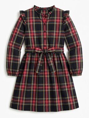 Crewcuts Girls Tartan Plaid Holiday Dress Size 14